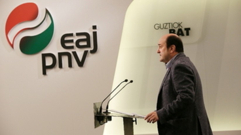 Declaración de Andoni Ortuzar, presidente del EBB, tras el anuncio del CIV