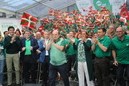 Bilbao. Mitina Arriaga plaza. Andoni Ortuzar, Iñigo Urkullu,   Aitor Esteban, Joseba Agirretxea, Mikel Legarda